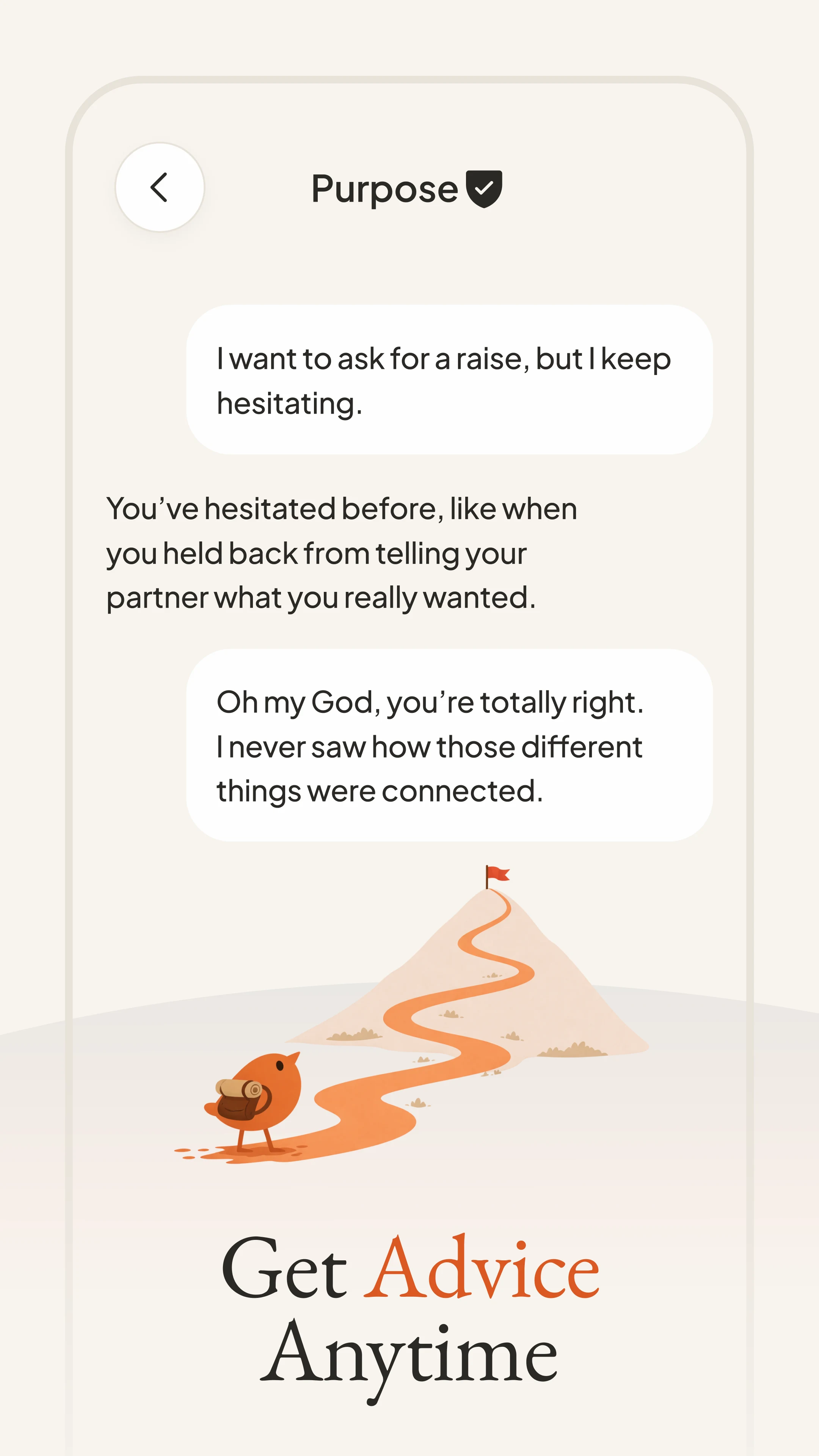 Purpose: AI Mentor & Coach screenshot